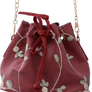 ROYAL SIAMESE Faux Leather Bucket Bag